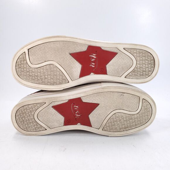 ASN Jam Slip On Casual Walking Shoe Womens Size 9 39 Brown White - Picture 7 of 9